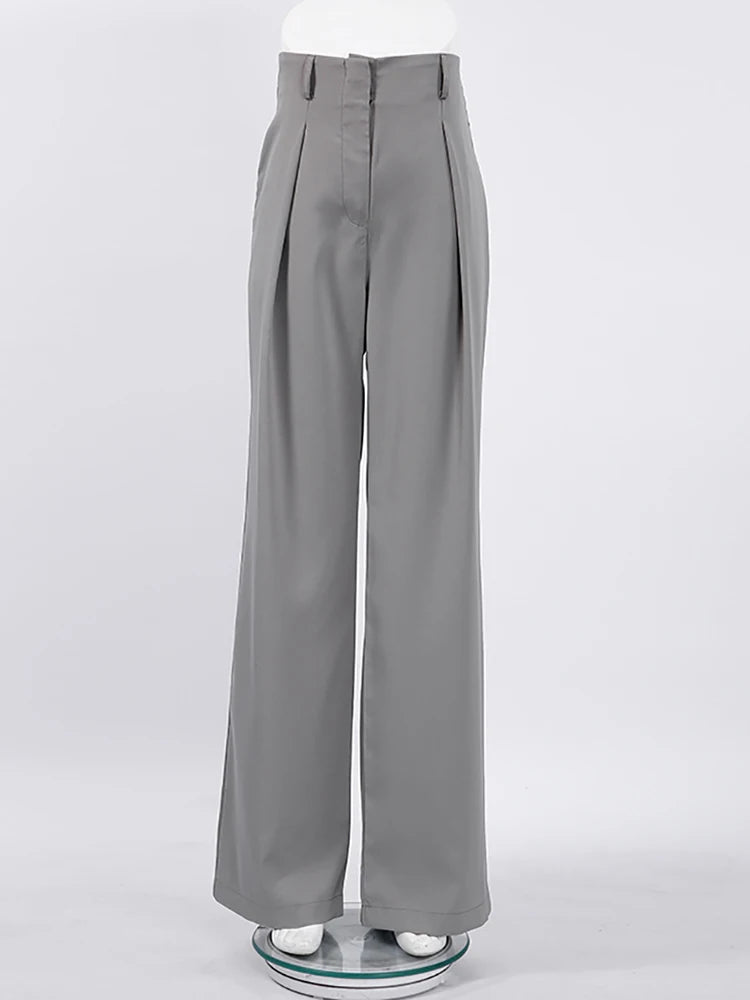 Gray Pleated Pants Spring